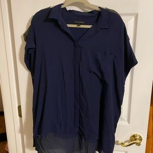 Banana Republic navy blue blouse - L